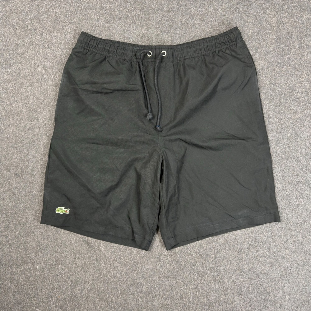 Lacoste Sport Mens Black Tennis Training Shorts GH353T Size Small S
